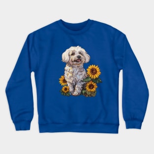 Maltese dog Crewneck Sweatshirt